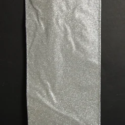 Reversible Ivory Velvet and Silver Glitter Wired Ribbon Garland Tree Garlands|