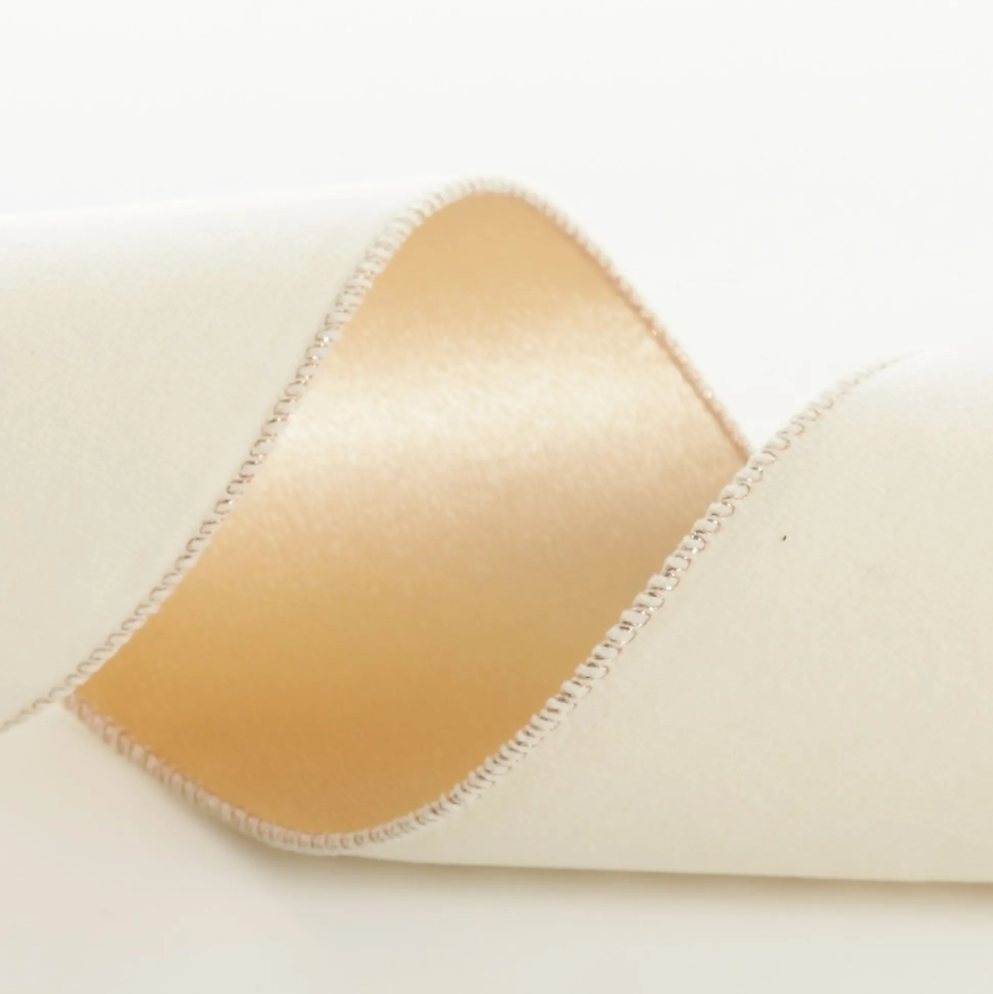 Reversible Ivory Velvet and Satin Wired Christmas Ribbon Garland Tree Garlands|