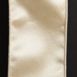 Reversible Ivory Velvet and Satin Wired Christmas Ribbon Garland Tree Garlands|