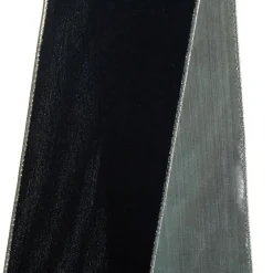 Reversible Navy Velour and Satin Wired Christmas Ribbon Garland Tree Garlands|