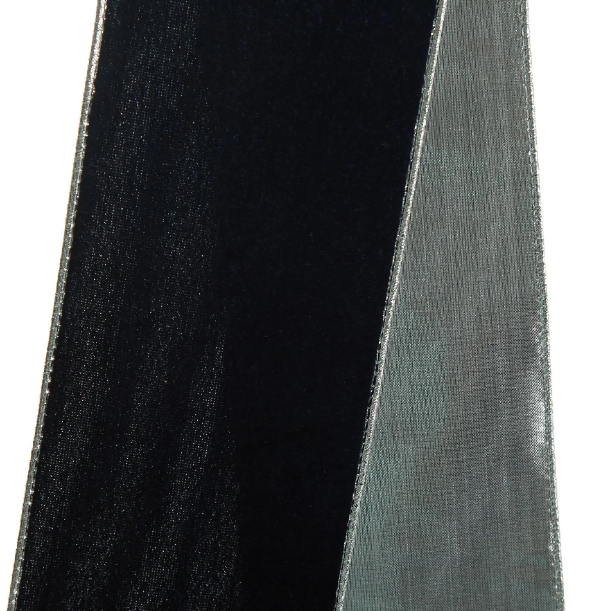 Reversible Navy Velour and Satin Wired Christmas Ribbon Garland Tree Garlands|