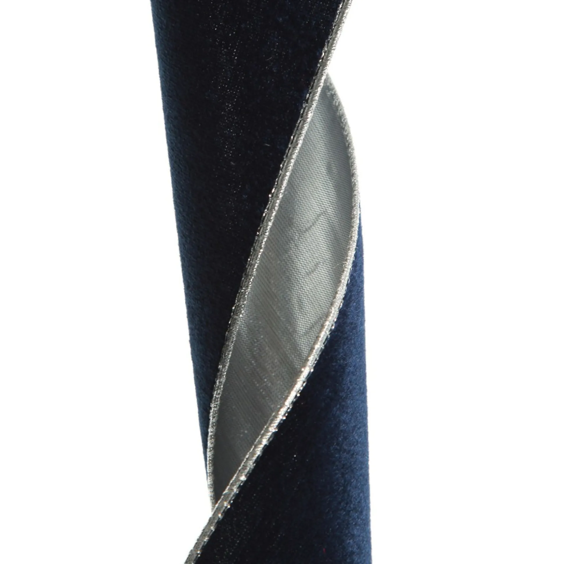 Reversible Navy Velour and Satin Wired Christmas Ribbon Garland Tree Garlands|