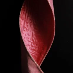 Reversible Pink Velour and Satin Wired Christmas Ribbon Garland Tree Garlands|