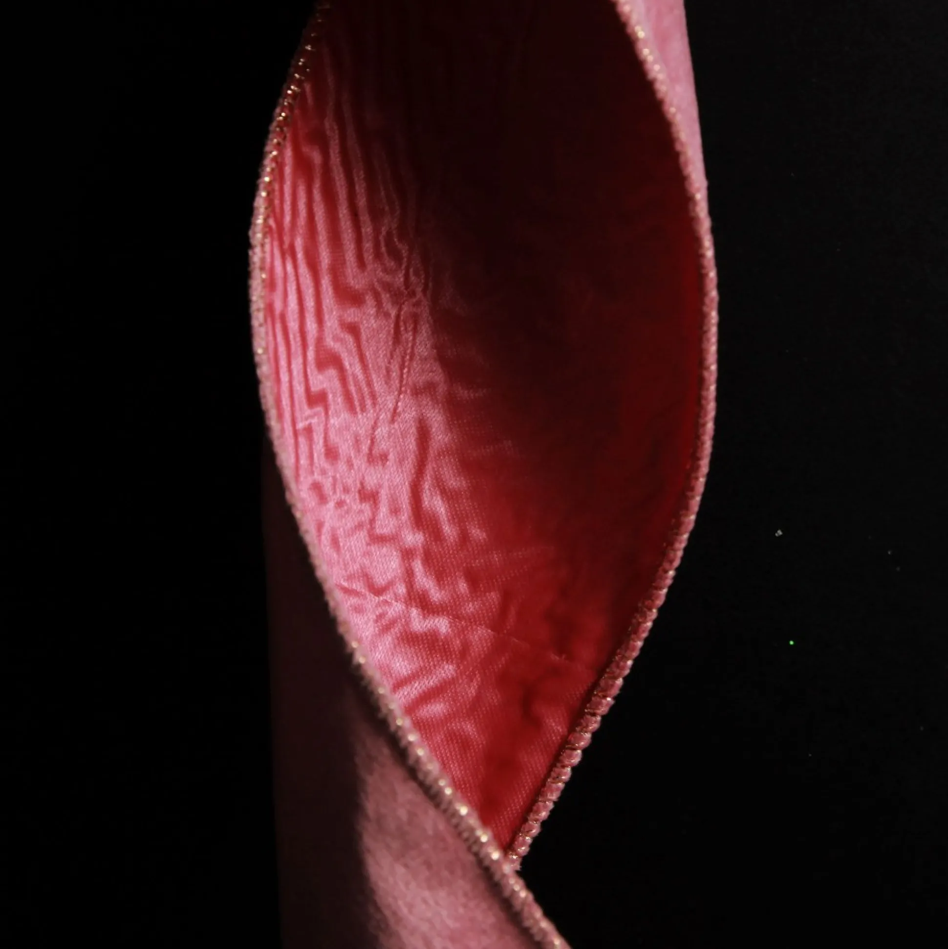 Reversible Pink Velour and Satin Wired Christmas Ribbon Garland Tree Garlands|