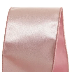 Reversible Pink Velvet and Satin Wired Christmas Ribbon Garland Tree Garlands|