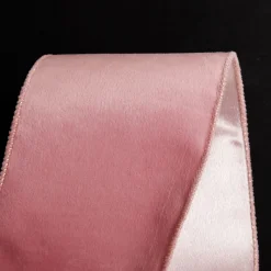 Reversible Pink Velvet and Satin Wired Christmas Ribbon Garland Tree Garlands|