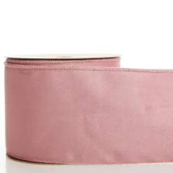 Reversible Pink Velvet and Satin Wired Christmas Ribbon Garland Tree Garlands|