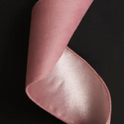 Reversible Pink Velvet and Satin Wired Christmas Ribbon Garland Tree Garlands|