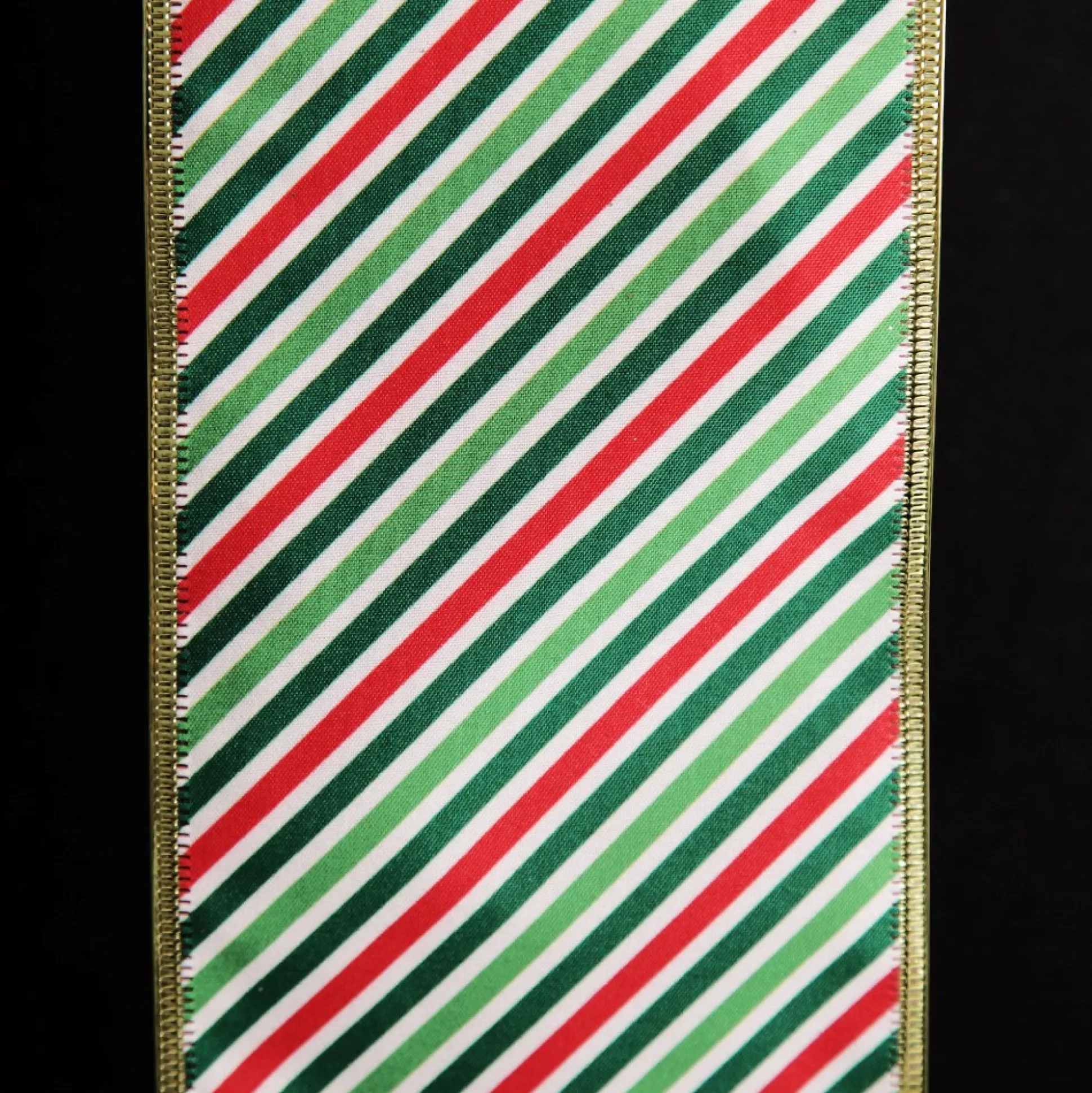 Reversible Red White Green Striped Wired Christmas Ribbon Garland Tree Garlands|
