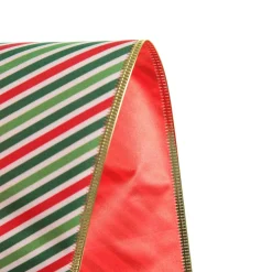 Reversible Red White Green Striped Wired Christmas Ribbon Garland Tree Garlands|