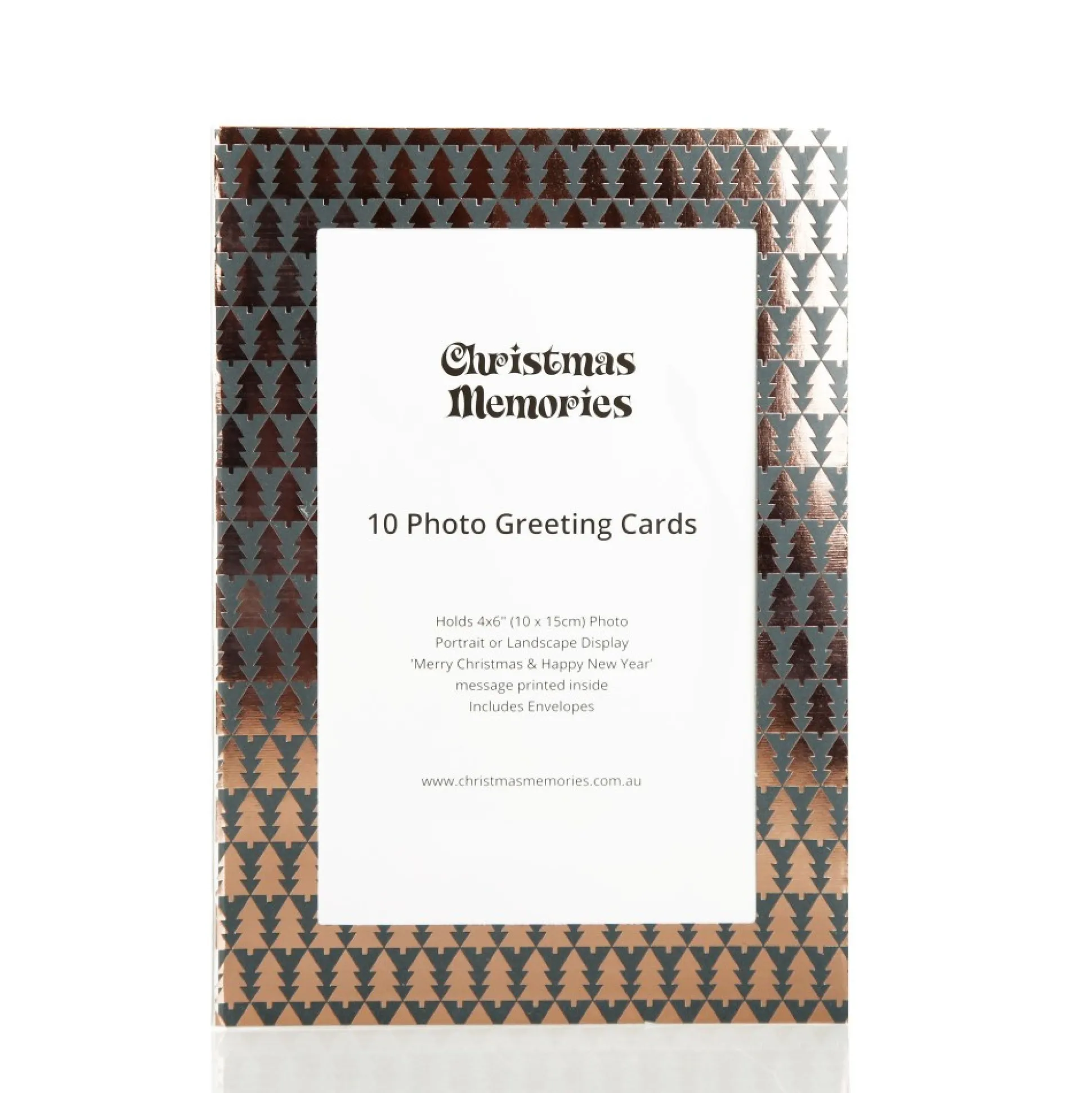 Rose Gold Christmas Tree - Photo Greeting Cards 10 Pack Photo Gifts|