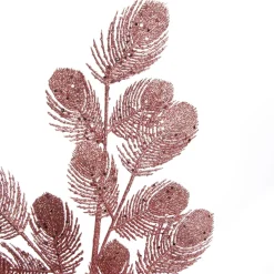 Rose Gold Glitter Feathers with Butterfly Spray Pick Christmas Sprays|