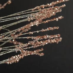 Rose Gold Glitter Grass Spray Christmas Sprays|