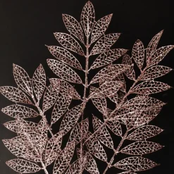 Rose Gold Glitter Mesh Leaf Spray Christmas Sprays|