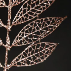 Rose Gold Glitter Mesh Leaf Spray Christmas Sprays|