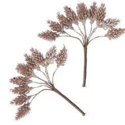 Rose Gold Glitter Pinecone Clusters - Set of 2 Christmas Pick|
