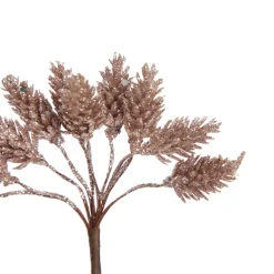 Rose Gold Glitter Pinecone Clusters - Set of 2 Christmas Pick|