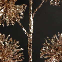 Rose Gold Sequin Puff Flower Spray Christmas Sprays|