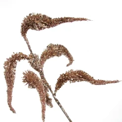 Rose Gold Sequin Spikey Leaf Spray Christmas Sprays|