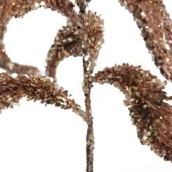 Rose Gold Sequin Spikey Leaf Spray Christmas Sprays|