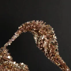 Rose Gold Sequin Spikey Leaf Spray Christmas Sprays|