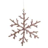 Rose Gold Sparkle Snowflake Snowflakes And Stars|
