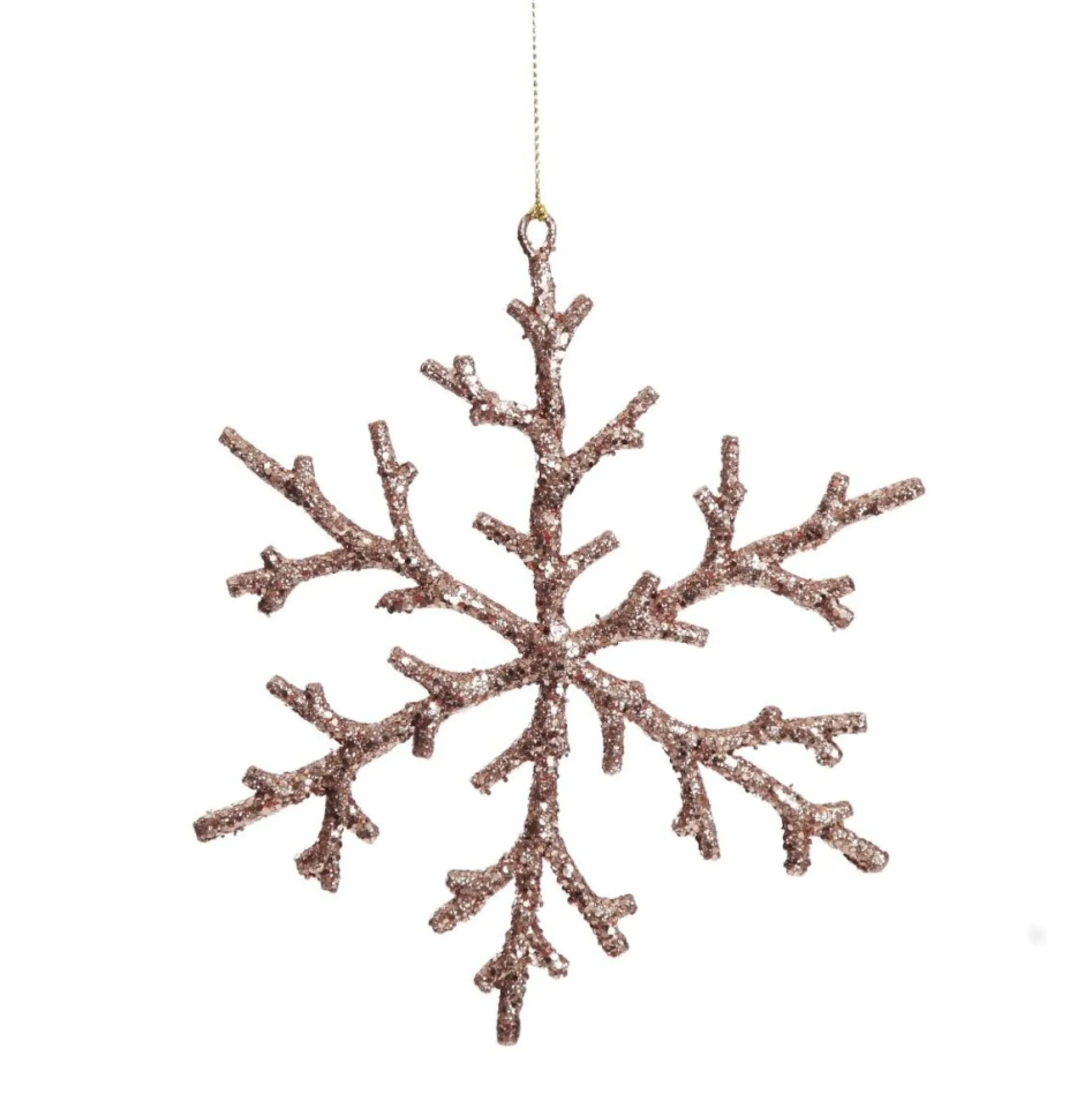 Rose Gold Sparkle Snowflake Snowflakes And Stars|
