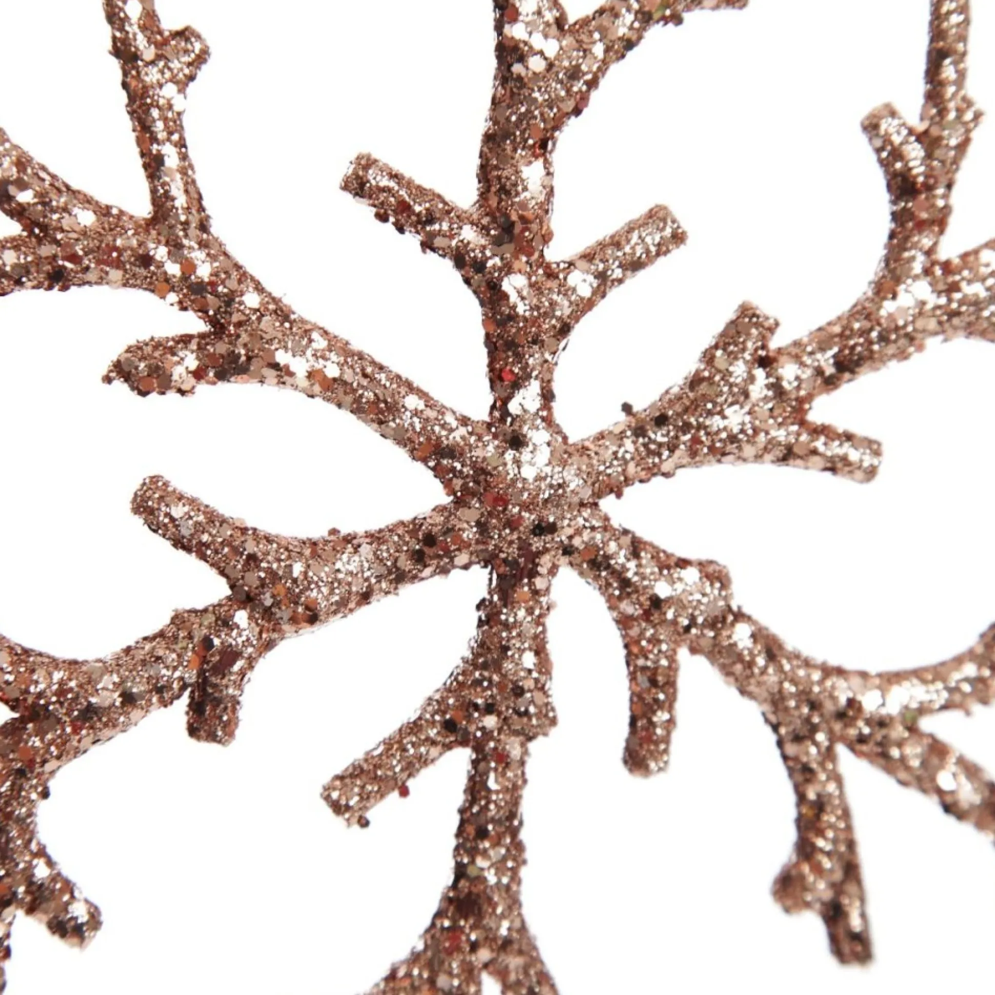 Rose Gold Sparkle Snowflake Snowflakes And Stars|