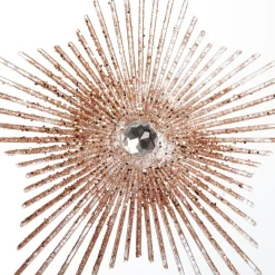 Rose Gold Starburst Tree Decoration Snowflakes And Stars|