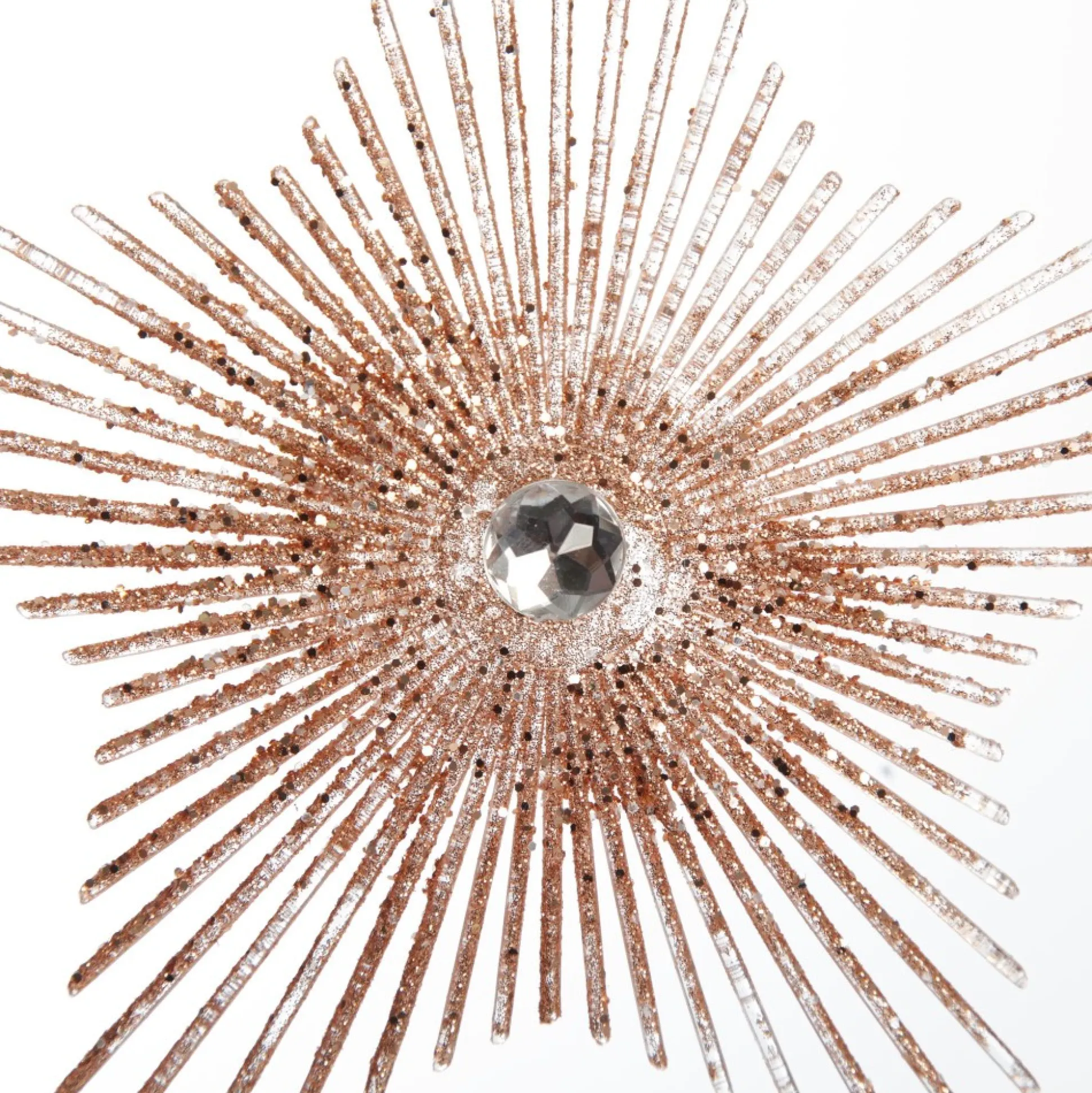 Rose Gold Starburst Tree Decoration Snowflakes And Stars|