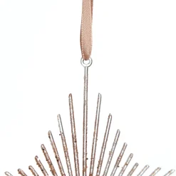 Rose Gold Starburst Tree Decoration Snowflakes And Stars|