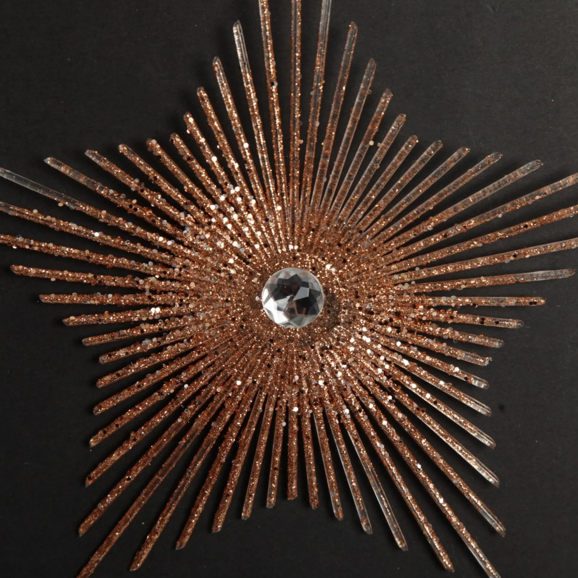 Rose Gold Starburst Tree Decoration Snowflakes And Stars|