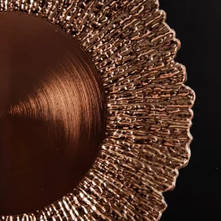 Rose Gold Sunburst Christmas Charger Plate Christmas Table Decor|