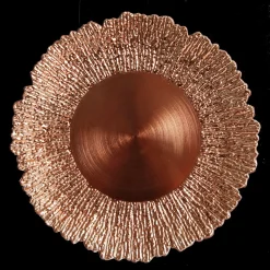 Rose Gold Sunburst Christmas Charger Plate Christmas Table Decor|