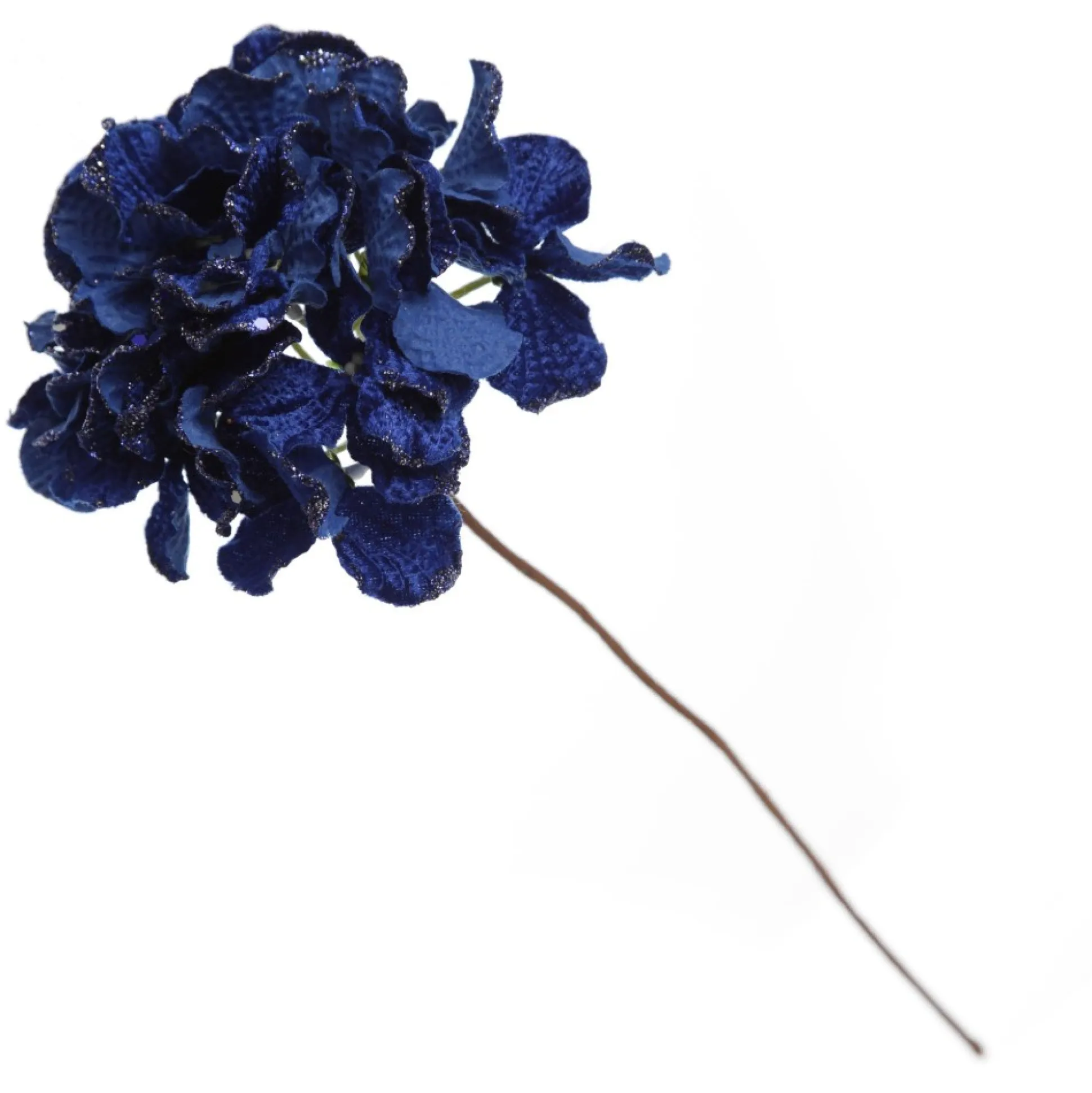 Royal Blue Hydrangea Flower Stem Christmas Flowers|