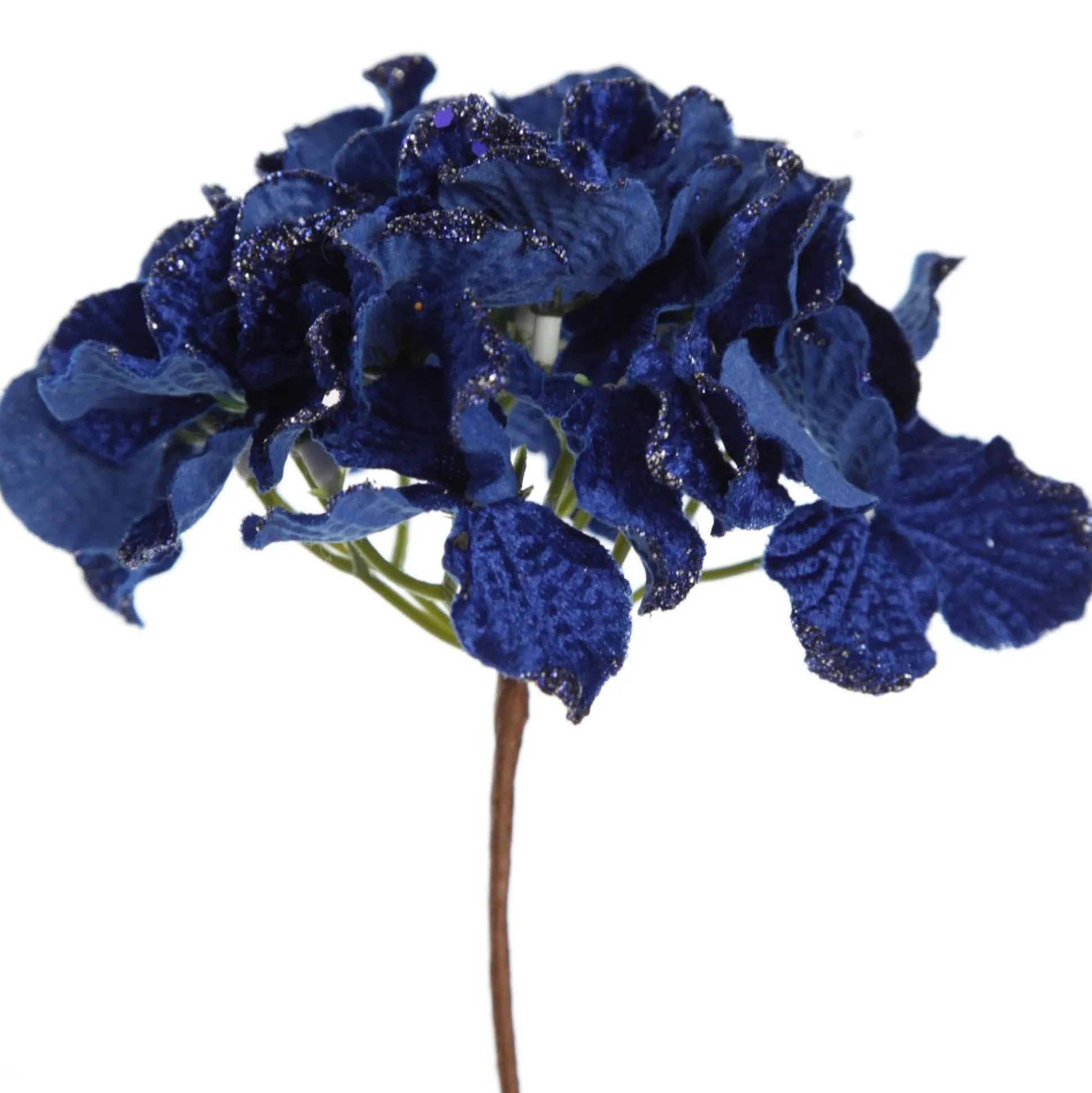 Royal Blue Hydrangea Flower Stem Christmas Flowers|