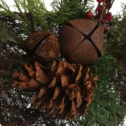 Rustic Pine and Cone Basket Christmas Wall Hanging Wall Hangings And Signs|