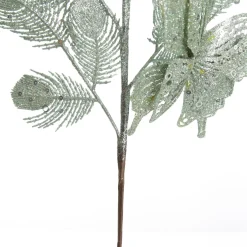 Sage Glitter Feathers with Butterfly Spray Pick Christmas Sprays|