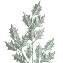 Sage Glitter Holly Leaf Spray Christmas Sprays|