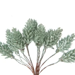 Sage Glitter Pinecone Clusters - Set of 2 Christmas Pick|