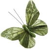 Sage Green Glitter Sheer Butterfly Clip Butterflies And Birds|