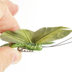 Sage Green Glitter Sheer Butterfly Clip Butterflies And Birds|