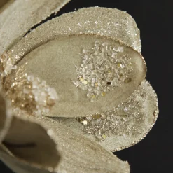 Sage Mixed Petal Magnolia Flower Stem with Beads Christmas Flowers|