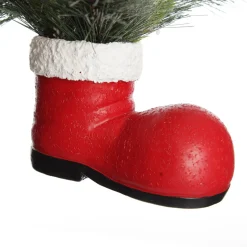 Santa Boot Christmas Ornament with Frosted Pine, Pinecone and Berries Christmas Ornaments|