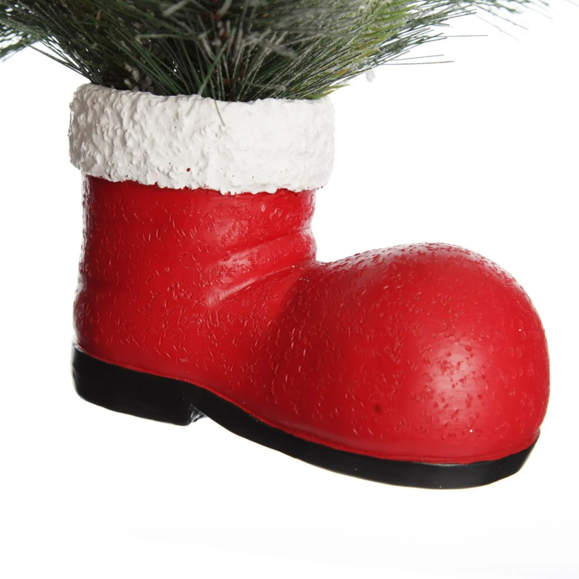 Santa Boot Christmas Ornament with Frosted Pine, Pinecone and Berries Christmas Ornaments|