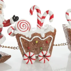 Santa in Gingerbread Train Christmas Ornament Christmas Ornaments|