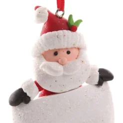 Santa in Glitter Stocking Decoration Personalised Decorations|