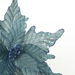 Seafoam Blue Burlap Flower Beach Decorations|