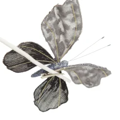 Shiny Blue Butterfly Clip with Sequin Embellishments Butterflies And Birds|