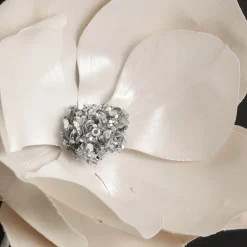 Shiny Ivory Magnolia Flower Stem Christmas Flowers|
